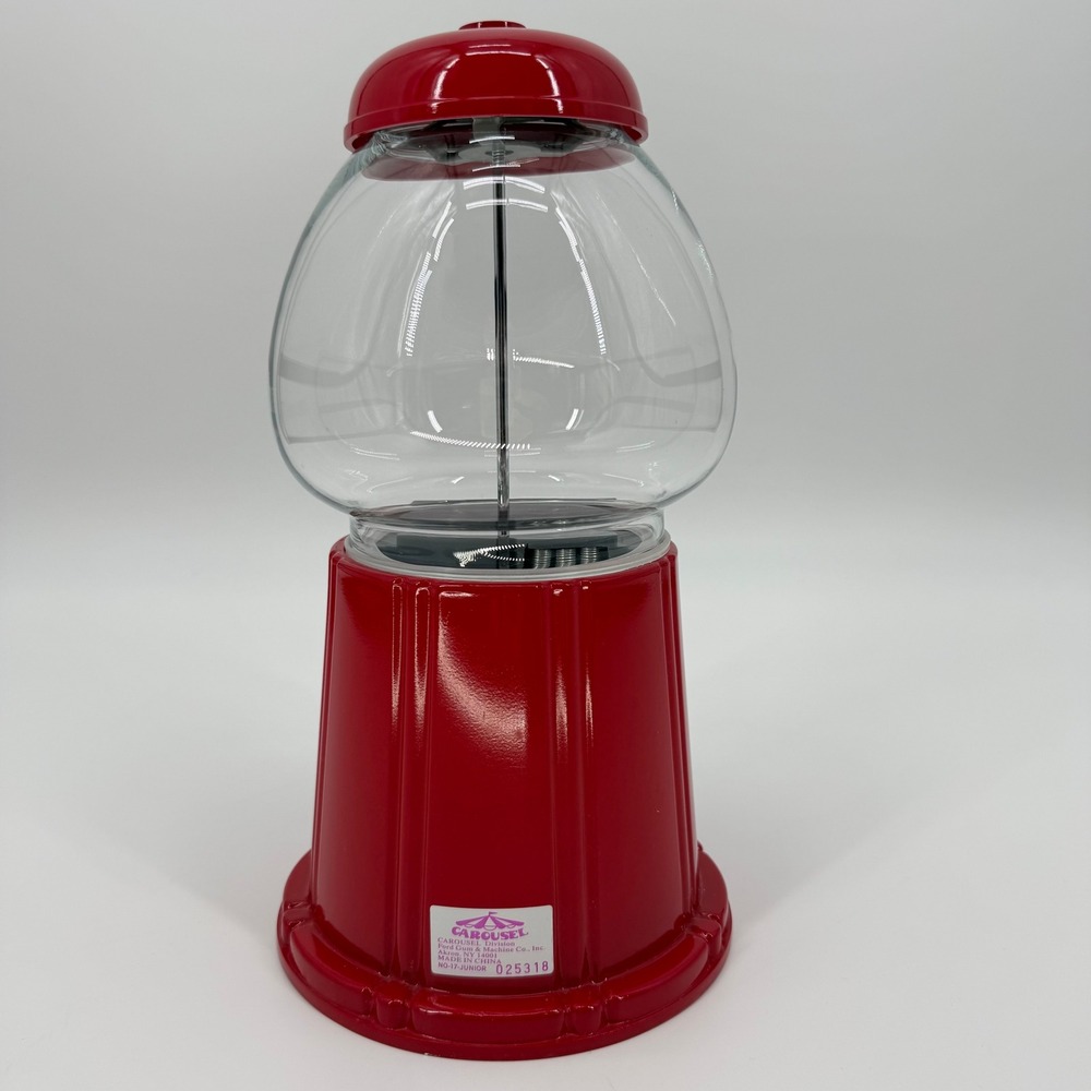Vintage Carousel Red Gumball Candy‎ Machine Junior Size - Picture 4 of 11